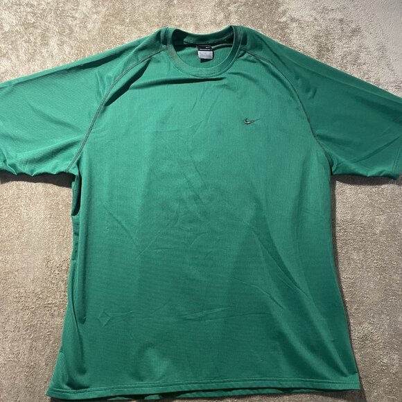 Nike Shirt Mens XL Sphere Dry Emerald Green Active Tshirt Short Sleeve Swoosh - Picture 1 of 6